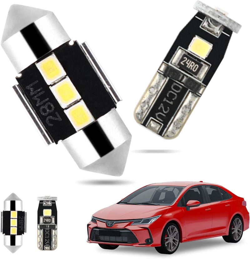 EASY EAGLE LED Interior Car Lights for Toyota-Corolla-2013-2022: 6 Piece Kit White LED Light Bulbs - Super Bright 6000K + Install Tool - Image 1
